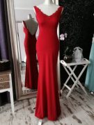 красное вечернее платье Рыбка с открытой спиной