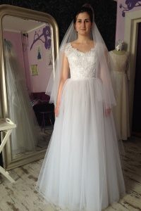 Свадебное платье и фата на заказ